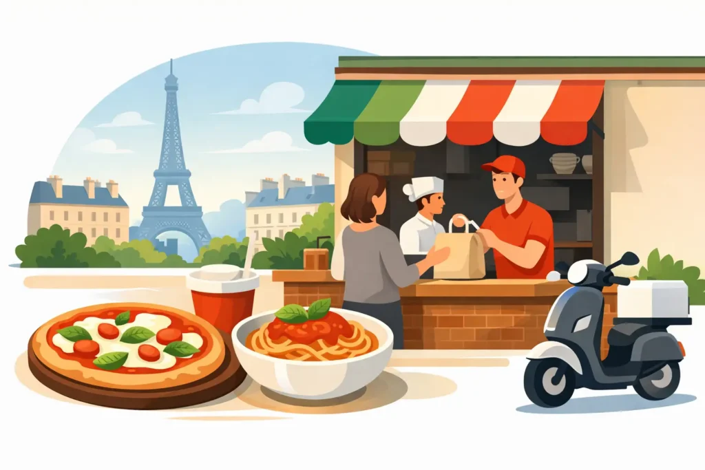 Restaurant italien service rapide à Paris