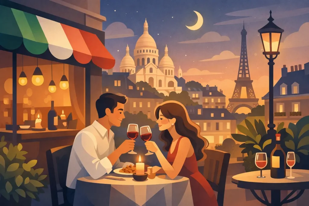 Restaurant romantique italien Paris 9